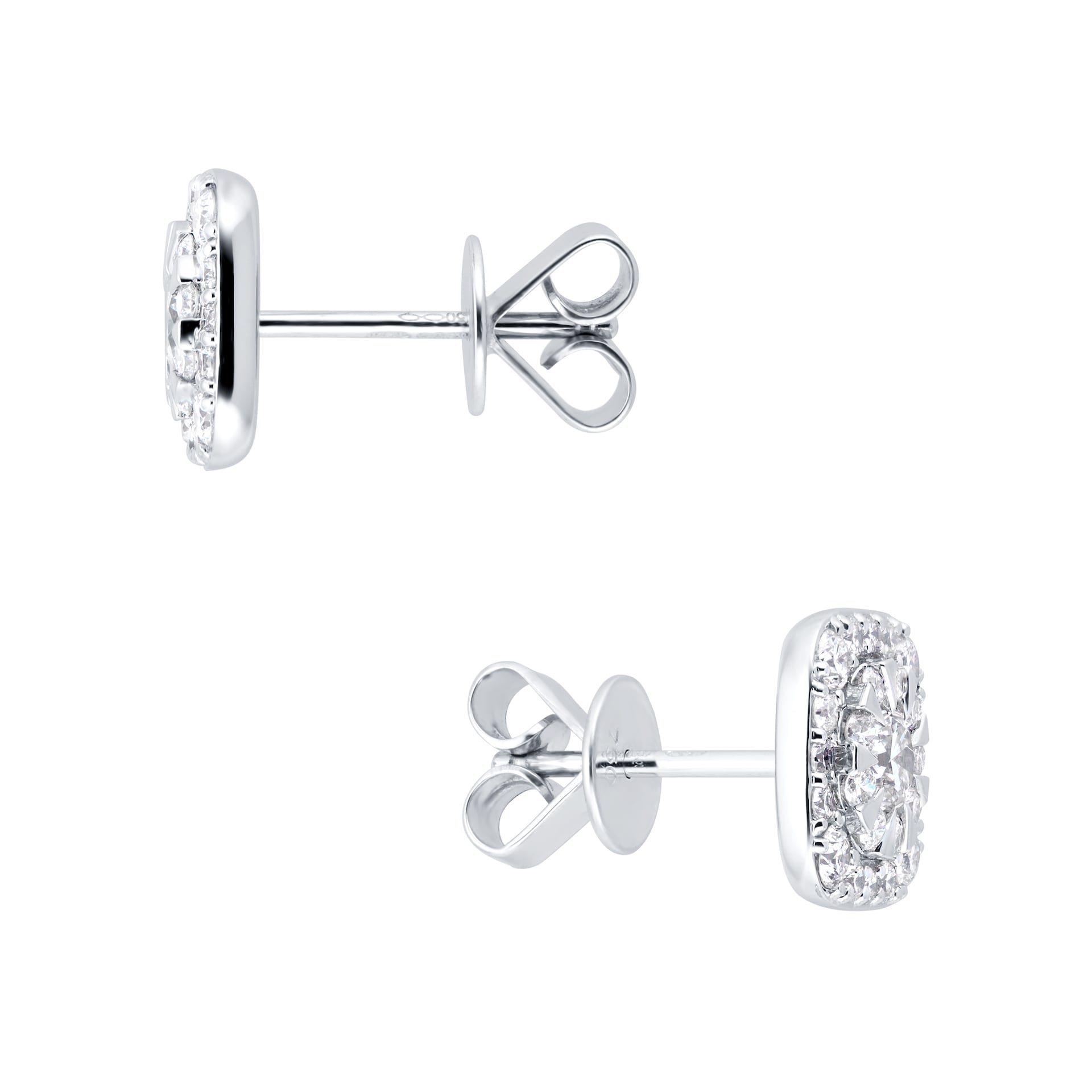 Mappin & Webb Masquerade 18ct White Gold 0.97cttw Diamond Stud Earrings