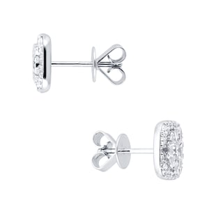 Mappin & Webb Masquerade 18ct White Gold 0.97cttw Diamond Stud Earrings