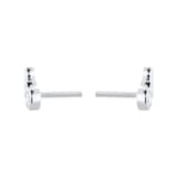 Mappin & Webb Gossamer Silver 0.31cttw 3 Stone Earrings