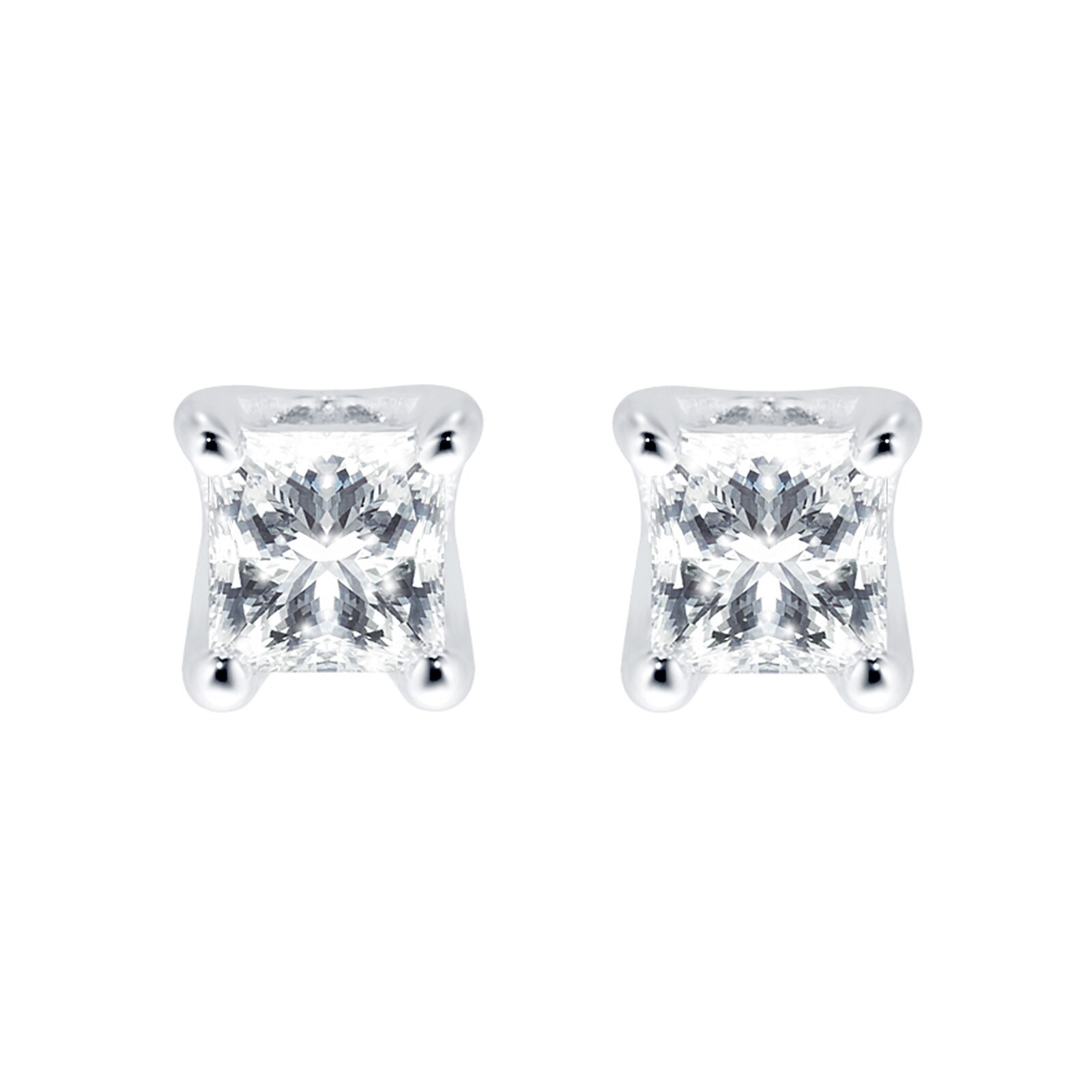 Goldsmiths 9ct White Gold 0.25ct 4 Claw Goldsmiths Brightest Diamond Earrings Goldsmiths 9ct White Gold 0.25ct 4 Claw Goldsmiths Brightest Diamond Earrings
