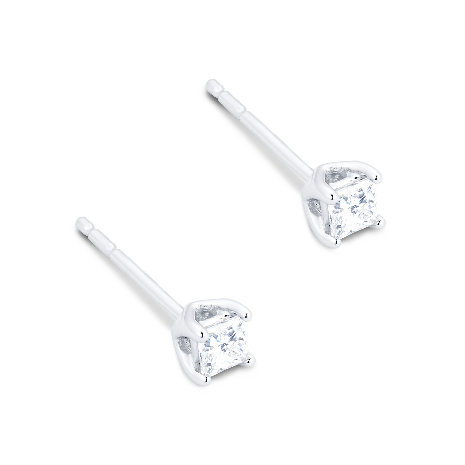 Goldsmiths 9ct White Gold 0.25ct 4 Claw Goldsmiths Brightest Diamond Earrings Goldsmiths 9ct White Gold 0.25ct 4 Claw Goldsmiths Brightest Diamond Earrings