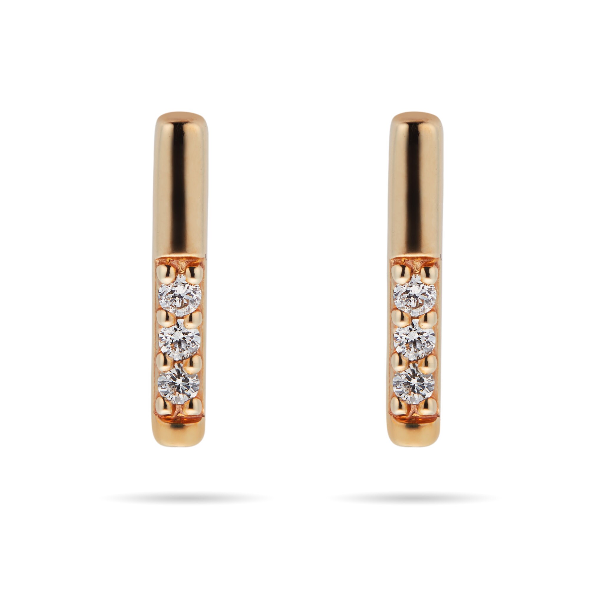 Goldsmiths 9ct Yellow Gold Bar Stud Earrings