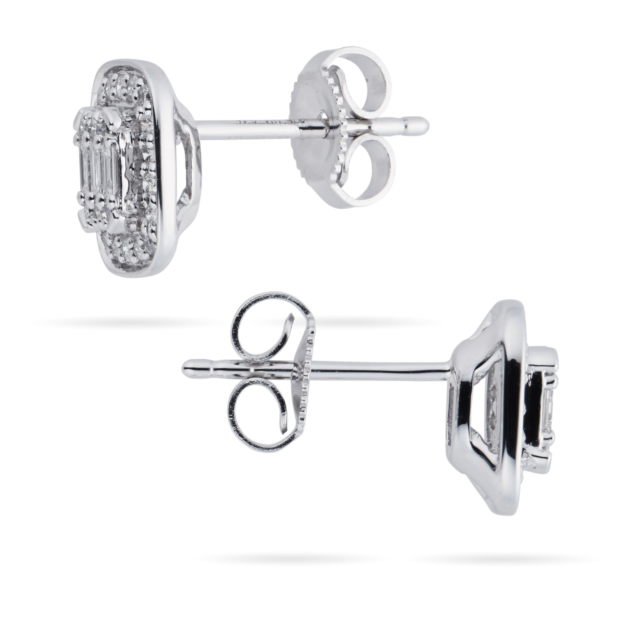 Goldsmiths 9ct White Gold 0.30cttw Mixed Cut Diamond Stud Earrings Goldsmiths 9ct White Gold 0.30cttw Mixed Cut Diamond Stud Earrings