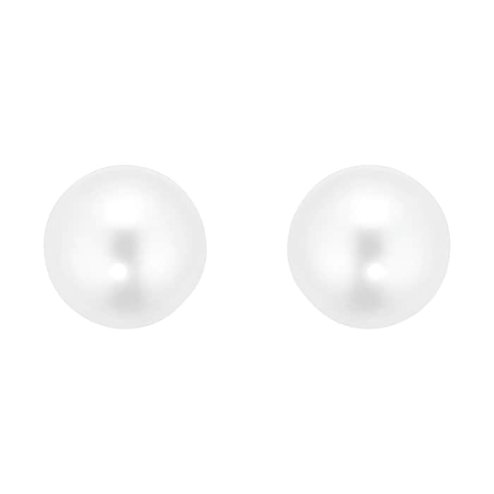 Mappin & Webb 18ct White Gold 9mm Freshwater Pearl Stud Earrings