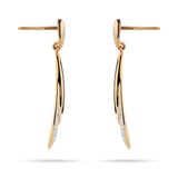 Goldsmiths 9ct Yellow Gold Diamond Marquise Drop Earrings