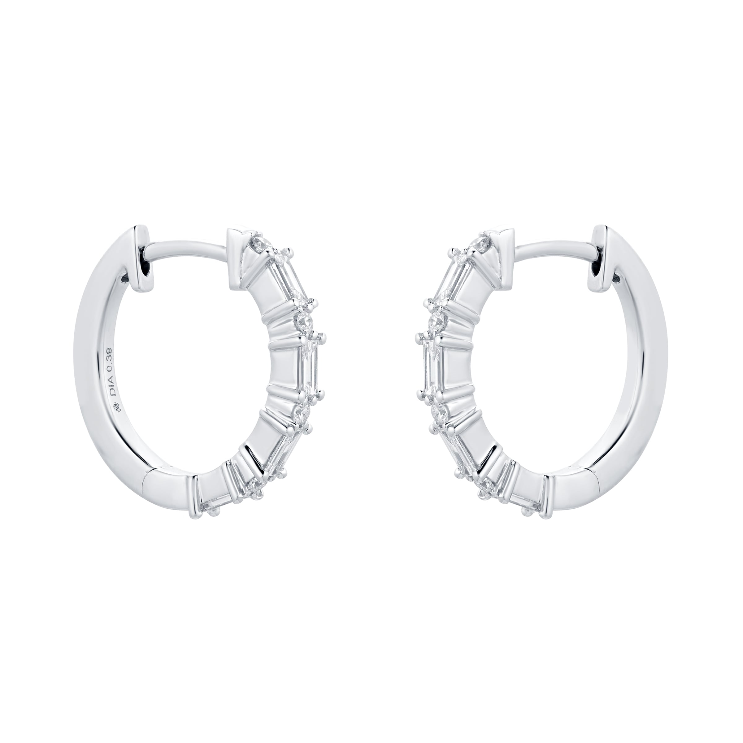 Renee 18ct White Gold 0.39cttw Diamond Hoop Earrings