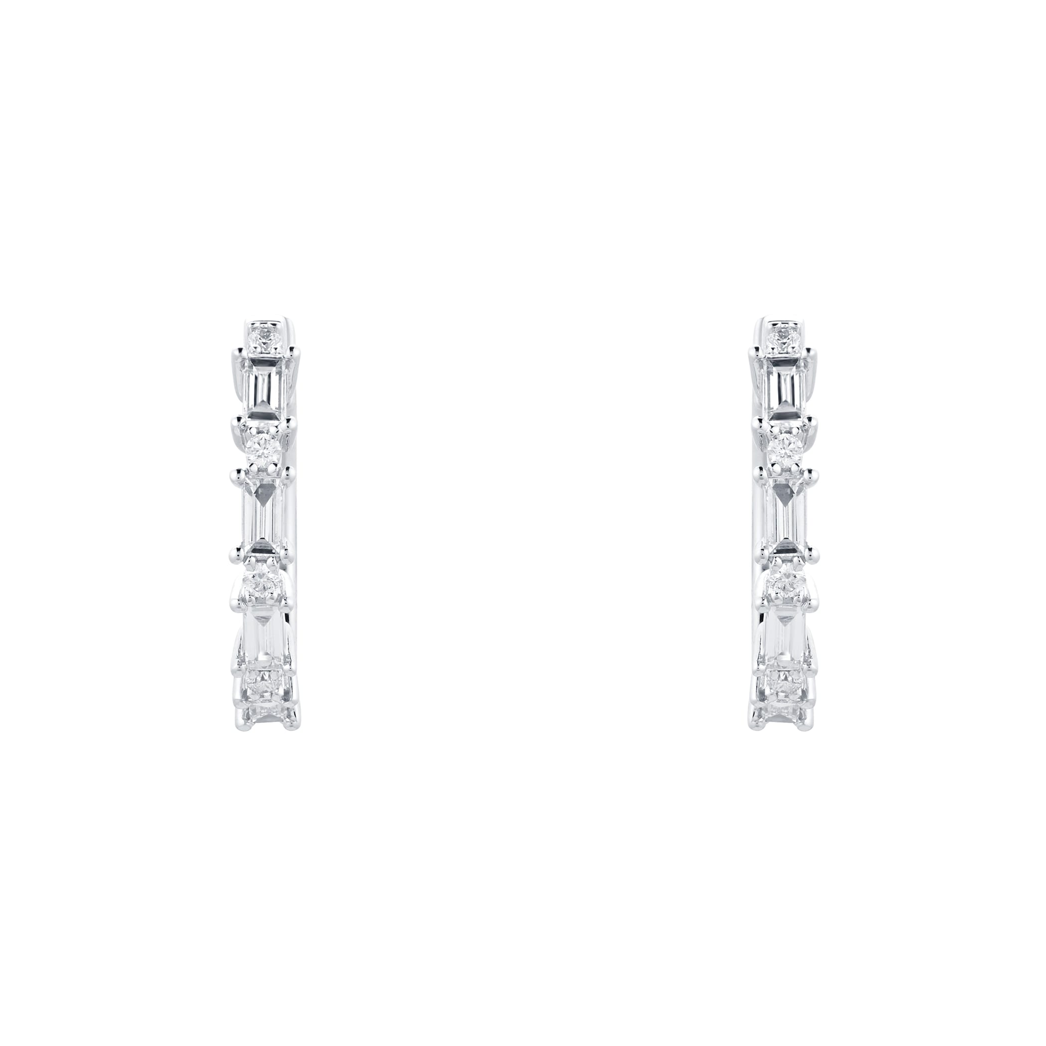 Mappin & Webb Renee 18ct White Gold 0.39cttw Diamond Hoop Earrings
