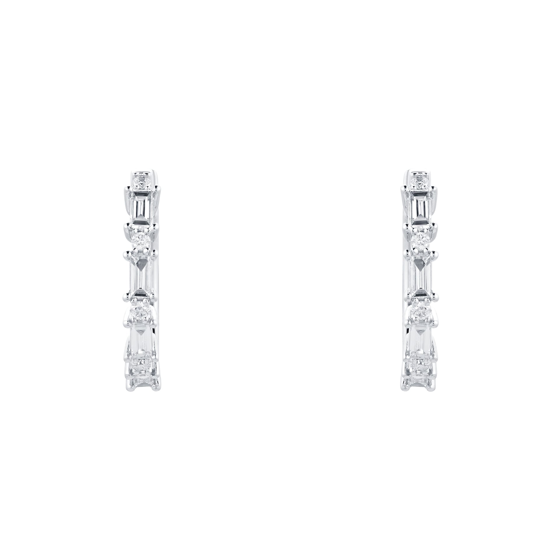 Mappin & Webb Renee 18ct White Gold 0.39cttw Diamond Hoop Earrings