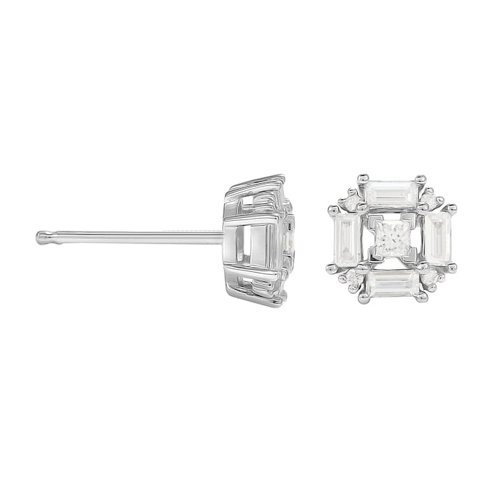 Mappin & Webb Renee 18ct White Gold 0.45cttw Diamond Cluster Stud Earrings