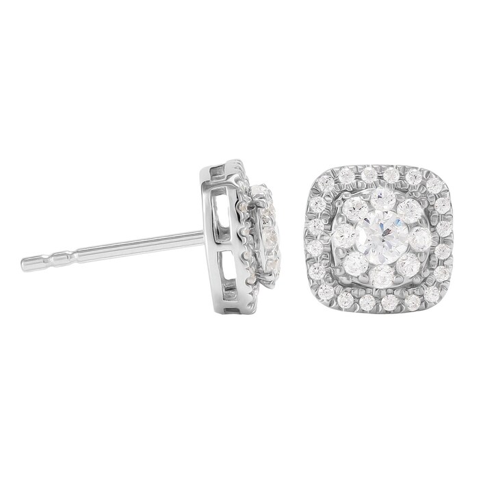 Goldsmiths 9ct White Gold 0.45ct Diamond Touch Set Earrings