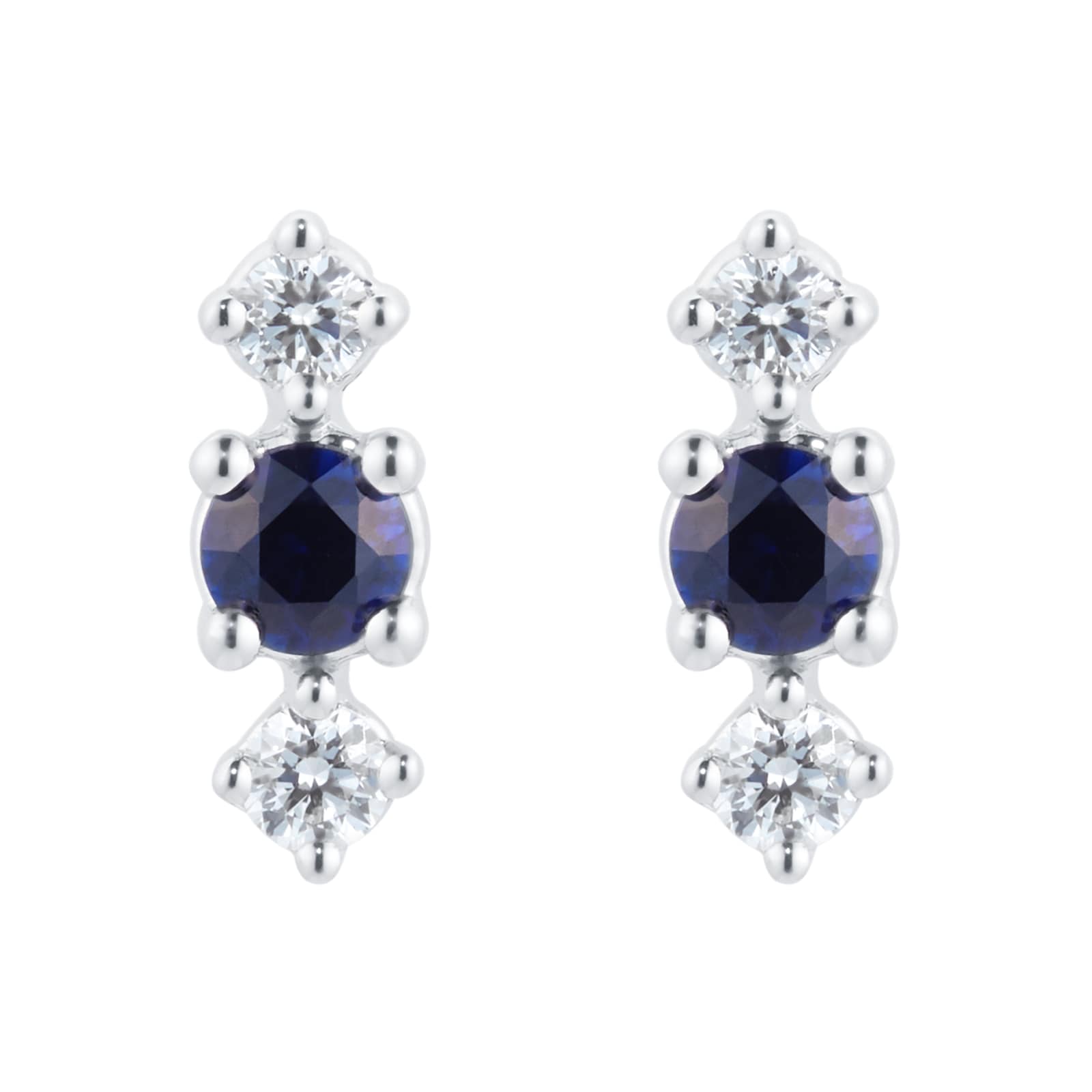 Carrington 18ct White Gold Sapphire & Diamond Stud Earrings