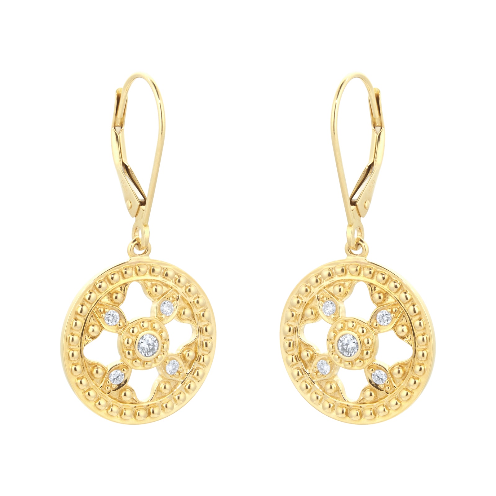 Mappin & Webb Empress 18ct Yellow Gold 0.17cttw Diamond Drop Earrings Mappin & Webb Empress 18ct Yellow Gold 0.17cttw Diamond Drop Earrings
