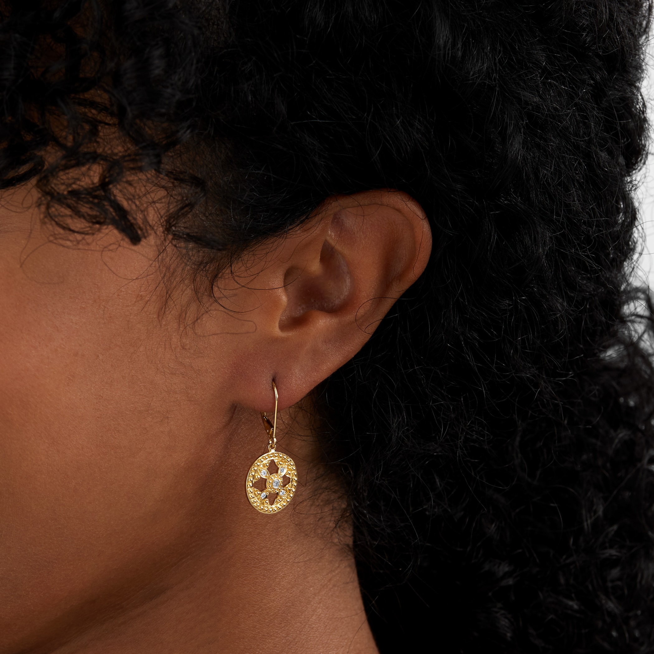 Mappin & Webb Empress 18ct Yellow Gold 0.17cttw Diamond Drop Earrings Mappin & Webb Empress 18ct Yellow Gold 0.17cttw Diamond Drop Earrings