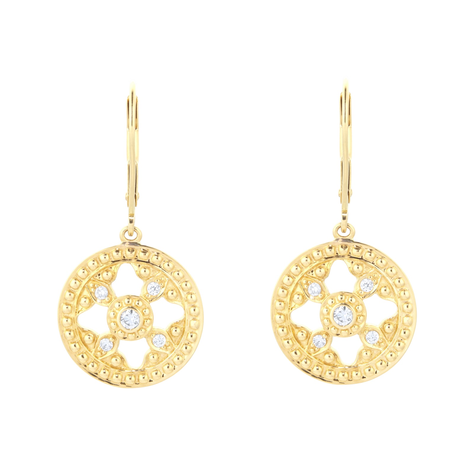 Mappin & Webb Empress 18ct Yellow Gold 0.17cttw Diamond Drop Earrings Mappin & Webb Empress 18ct Yellow Gold 0.17cttw Diamond Drop Earrings