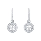 Mappin & Webb Empress 18ct White Gold 0.64cttw Diamond Sleeper Earrings