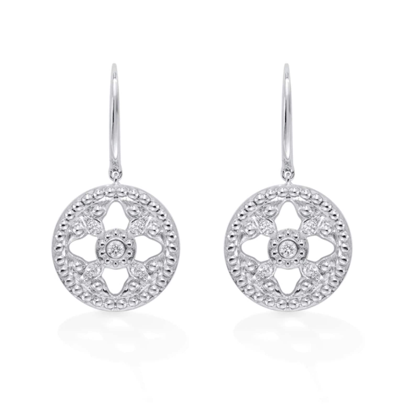 Mappin & Webb Empress 18ct White Gold 0.17cttw Diamond Drop Earrings Mappin & Webb Empress 18ct White Gold 0.17cttw Diamond Drop Earrings