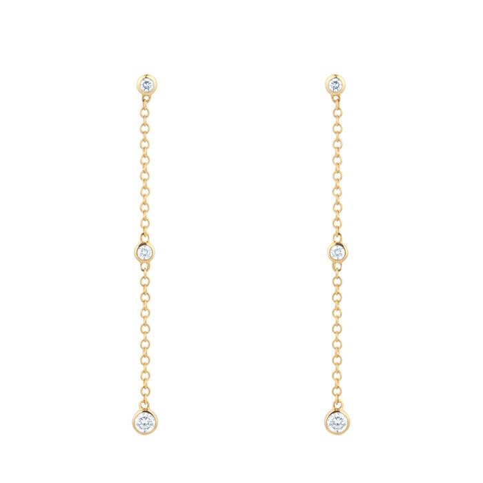 Mappin & Webb Gossamer 18ct Yellow Gold 0.27cttw Diamond Earrings