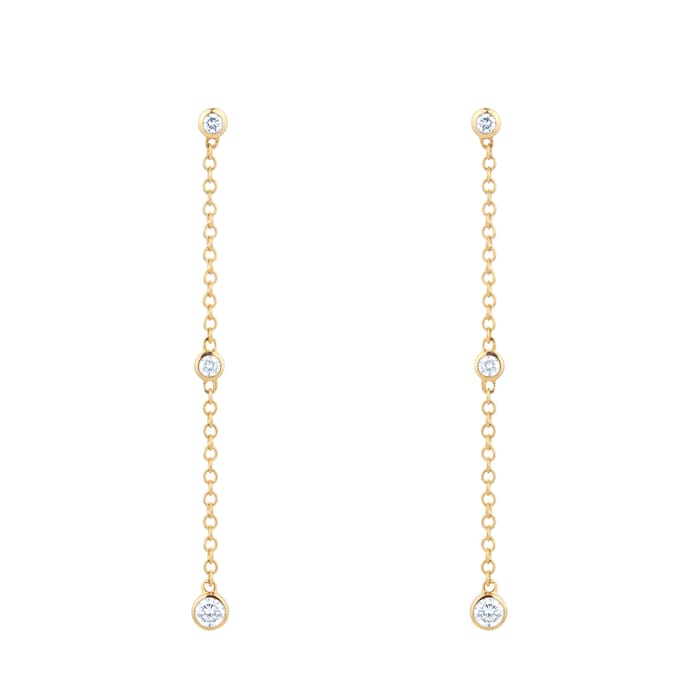 Mappin & Webb Gossamer 18ct Yellow Gold 0.27cttw Diamond Earrings