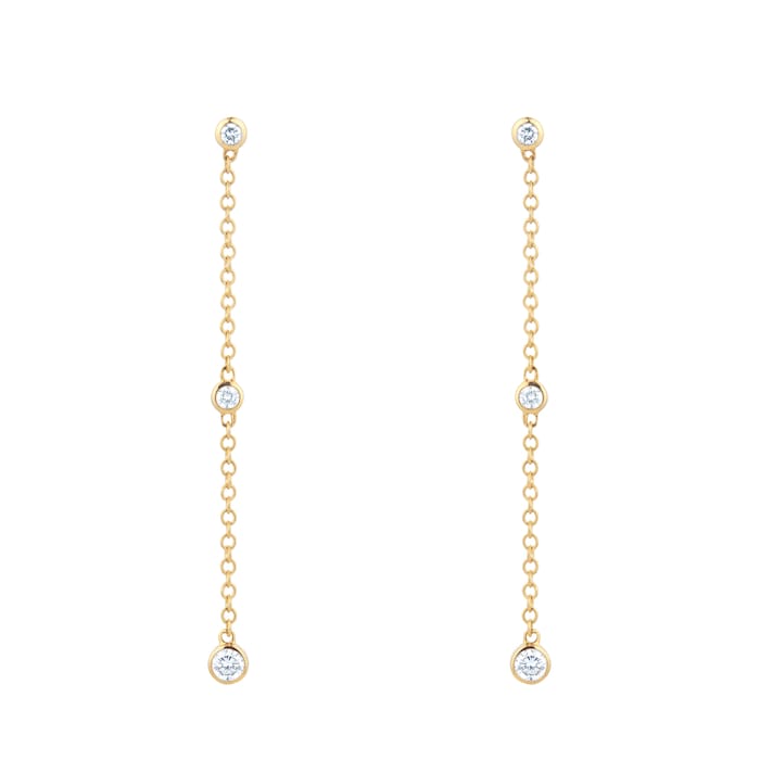 Mappin & Webb Gossamer 18ct Yellow Gold 0.27cttw Diamond Earrings