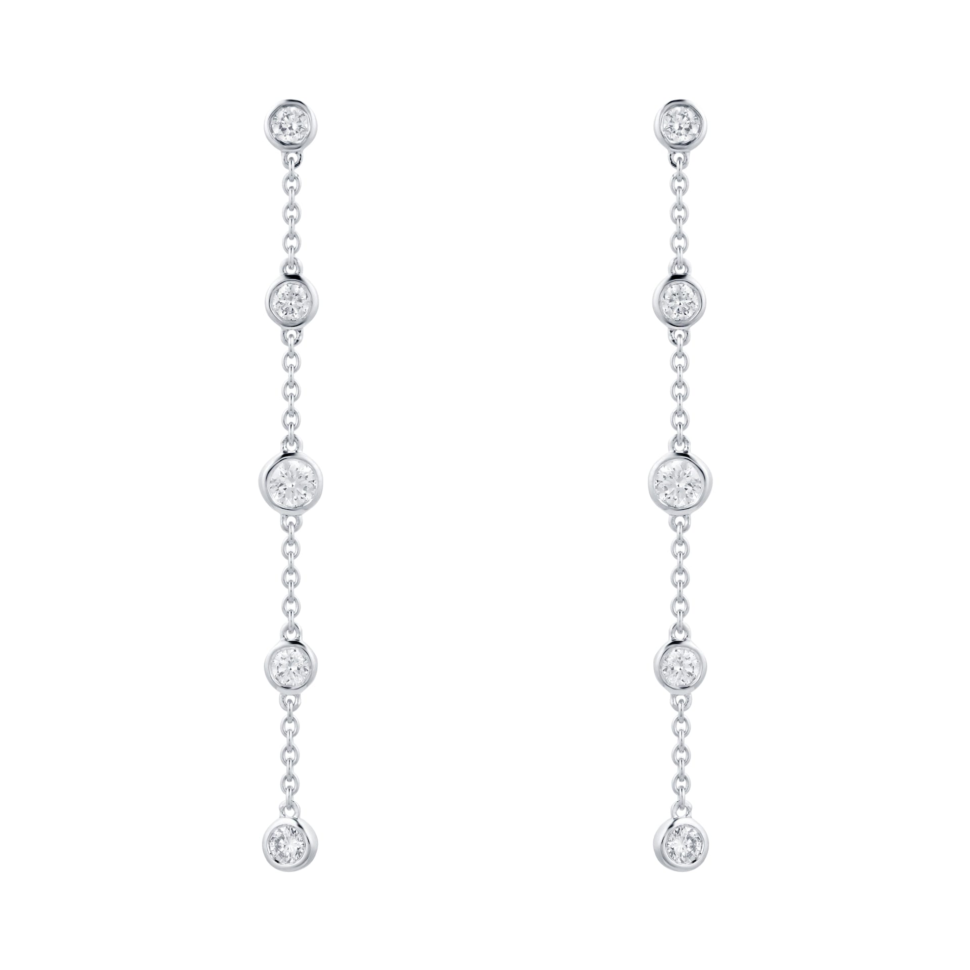 Mappin & Webb Gossamer 18ct White Gold 0.67cttw Diamond Drop Earrings