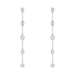 Mappin & Webb Gossamer 18ct White Gold 0.67cttw Diamond Drop Earrings
