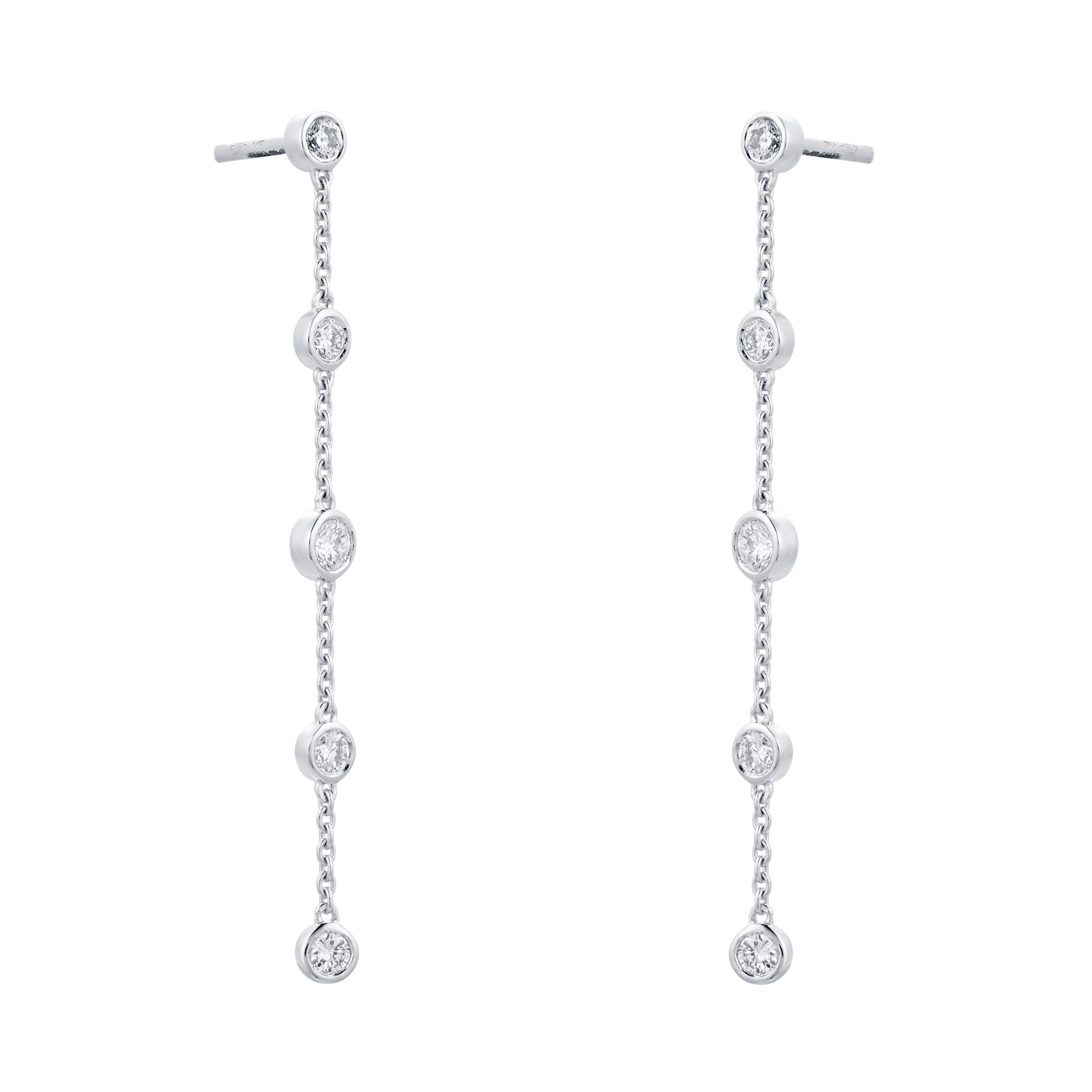 Mappin & Webb Gossamer 18ct White Gold 0.67cttw Diamond Drop Earrings