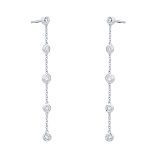Mappin & Webb Gossamer 18ct White Gold 0.67cttw Diamond Drop Earrings