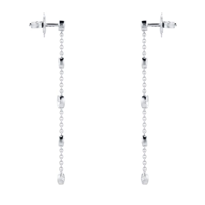 Mappin & Webb Gossamer 18ct White Gold 0.67cttw Diamond Drop Earrings