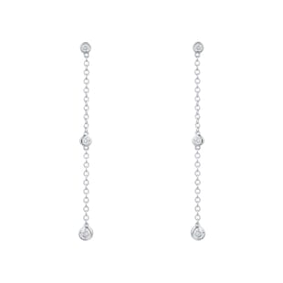 Mappin & Webb 18ct White Gold Gossamer 0.27cttw Diamond Drop Earrings