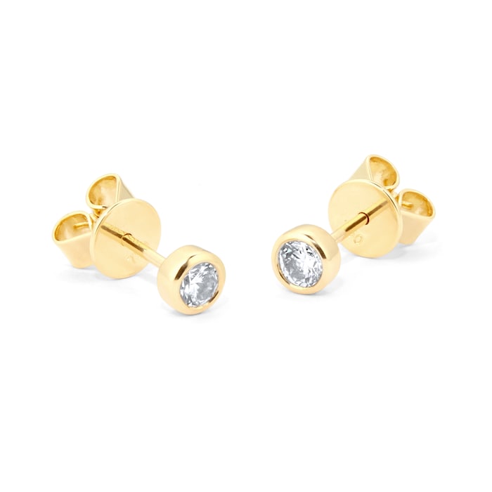 Mappin & Webb Gossamer 18ct Yellow Gold 0.33cttw Diamond Stud Earrings