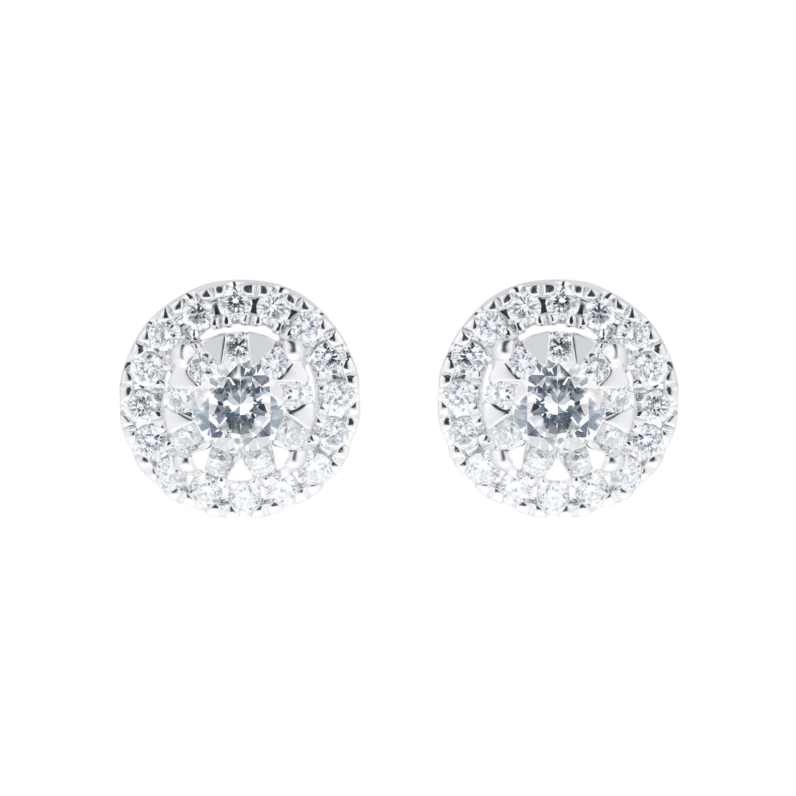 Masquerade 18ct White Gold 0.59cttw Diamond Frame Earrings