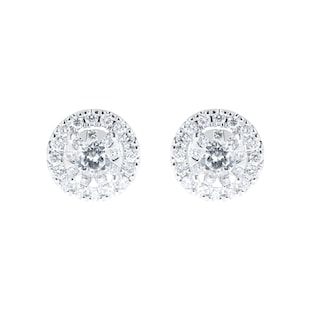 Mappin & Webb Masquerade 18ct White Gold 0.59cttw Diamond Frame Earrings