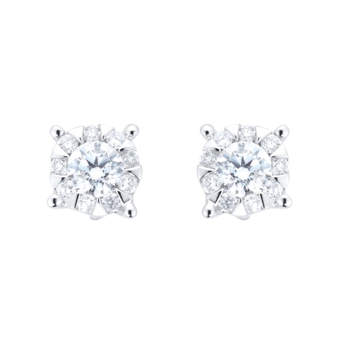 Mappin & Webb Masquerade 18ct White Gold 0.20cttw Diamond Stud Earrings