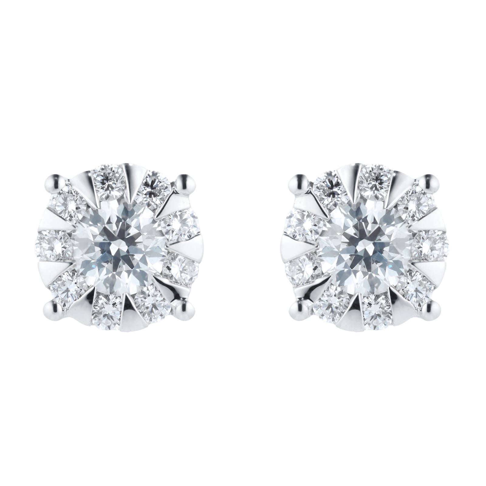 Masquerade 18ct White Gold 1.34cttw Diamond Stud Earrings image