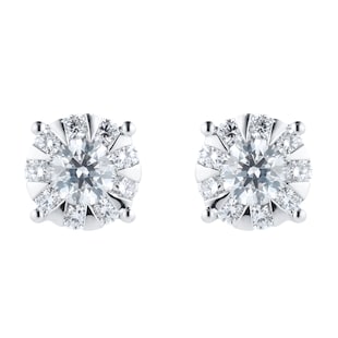 Mappin & Webb Masquerade 18ct White Gold 1.34cttw Diamond Stud Earrings