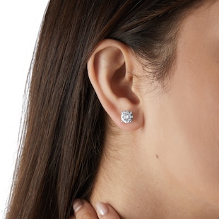 Mappin & Webb Masquerade 18ct White Gold 1.34cttw Diamond Stud Earrings