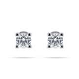 Goldsmiths 9ct White Gold 0.15cttw Diamond Solitaire Stud Earrings