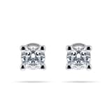 Goldsmiths 9ct White Gold 0.20cttw Diamond Solitaire Stud Earrings