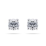 Mappin & Webb 18ct White Gold 1.00cttw Diamond Solitaire Stud Earrings