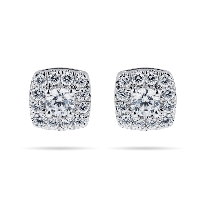 Goldsmiths 9ct White Gold 0.50cttw Diamond Multi Stone Stud Earrings