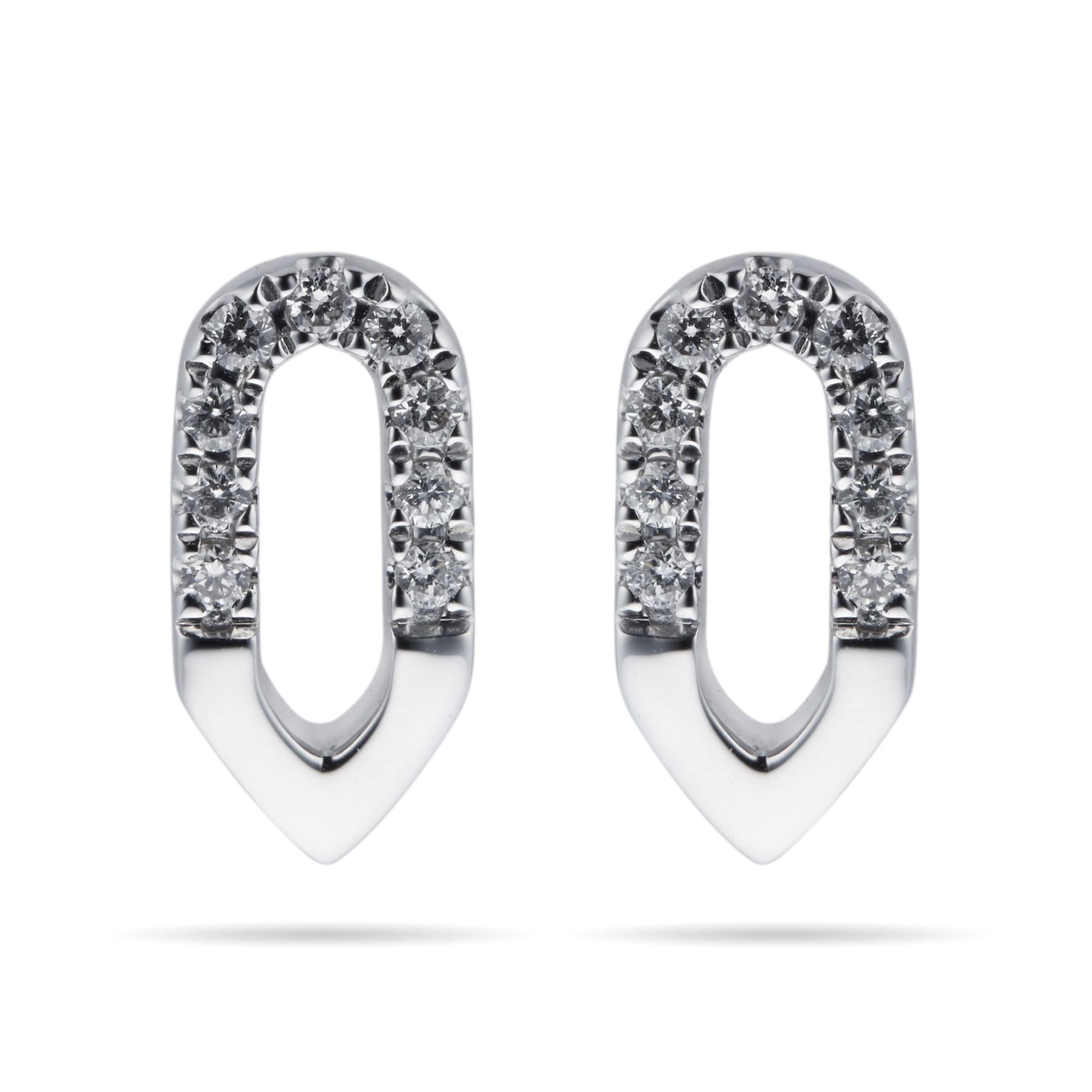 Harmony 18ct White Gold 010cttw Diamond Stud Drop Earrings