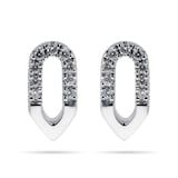 Mappin & Webb Harmony 18ct White Gold 0.10cttw Diamond Stud Drop Earrings