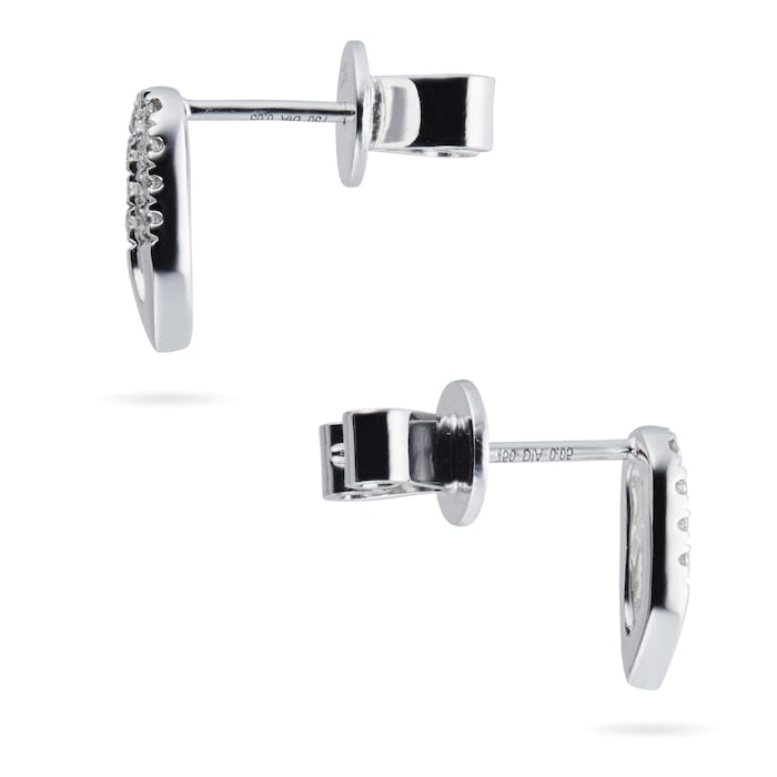 Mappin & Webb Harmony 18ct White Gold 0.10cttw Diamond Stud Drop Earrings