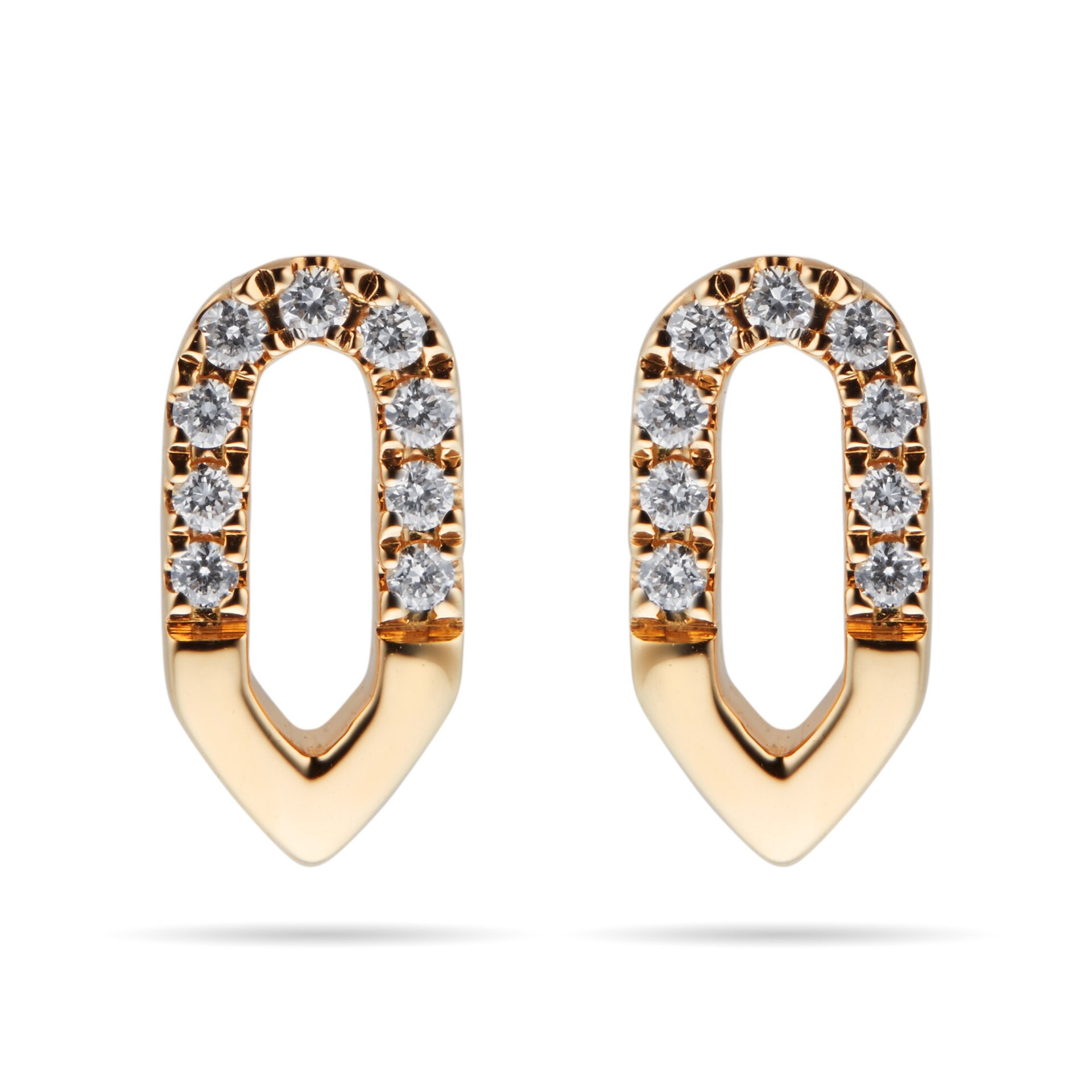 Mappin & Webb Harmony 18ct Yellow Gold 0.10cttw Diamond Stud Drop Earrings