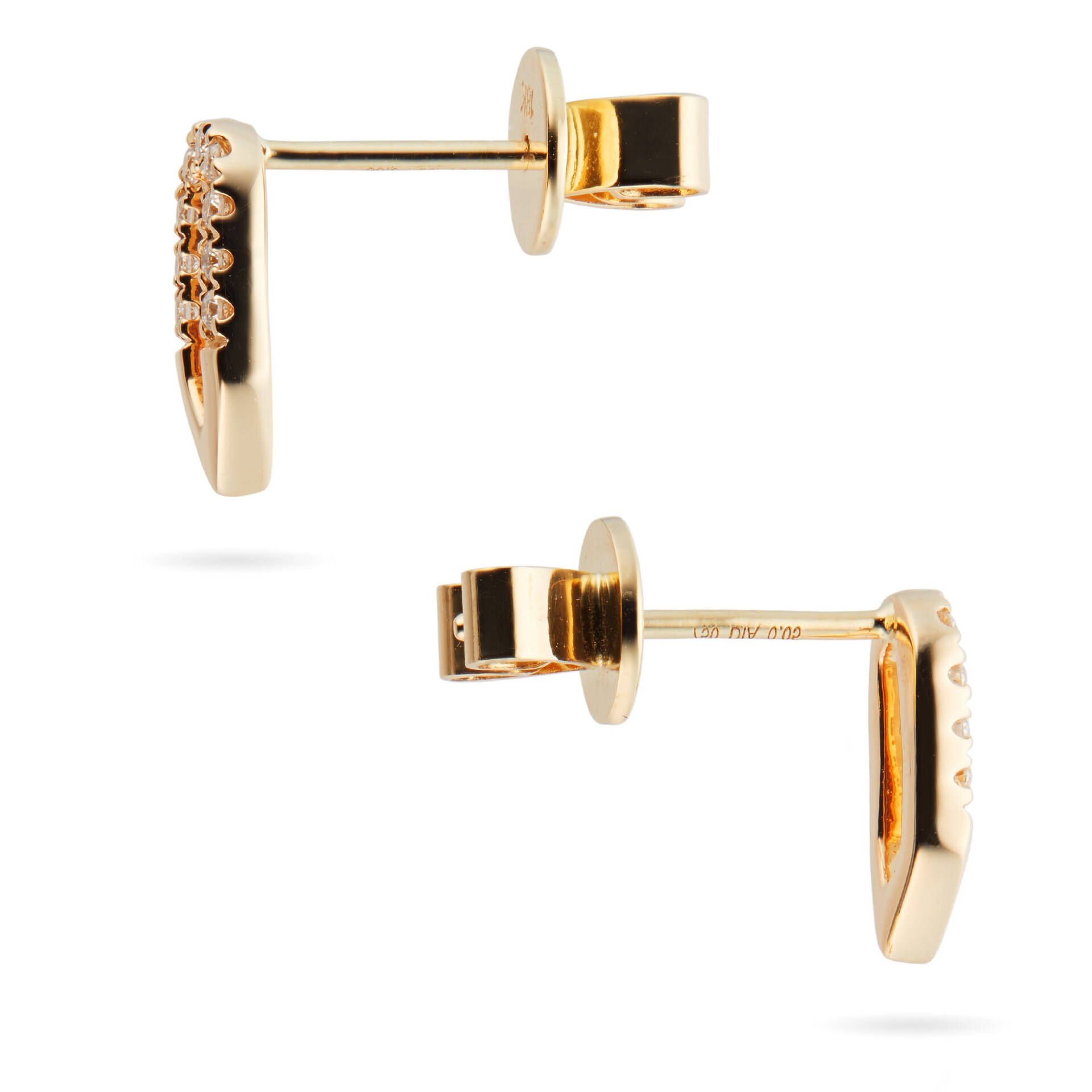 Mappin & Webb Harmony 18ct Yellow Gold 0.10cttw Diamond Stud Drop Earrings