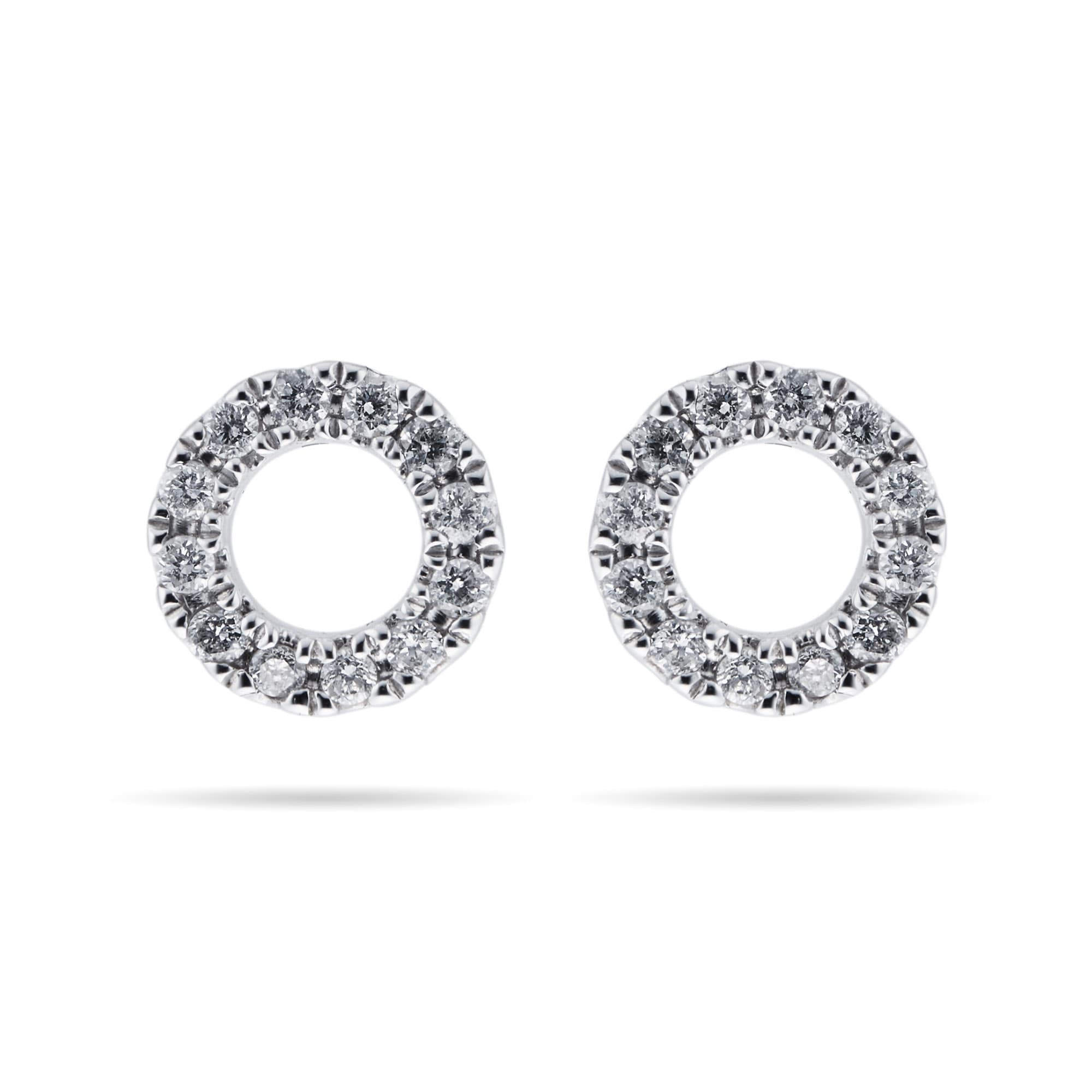 Open circle clearance diamond earrings