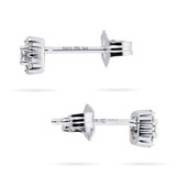 Goldsmiths 9ct White Gold 0.15cttw Diamond Floral Stud Earrings