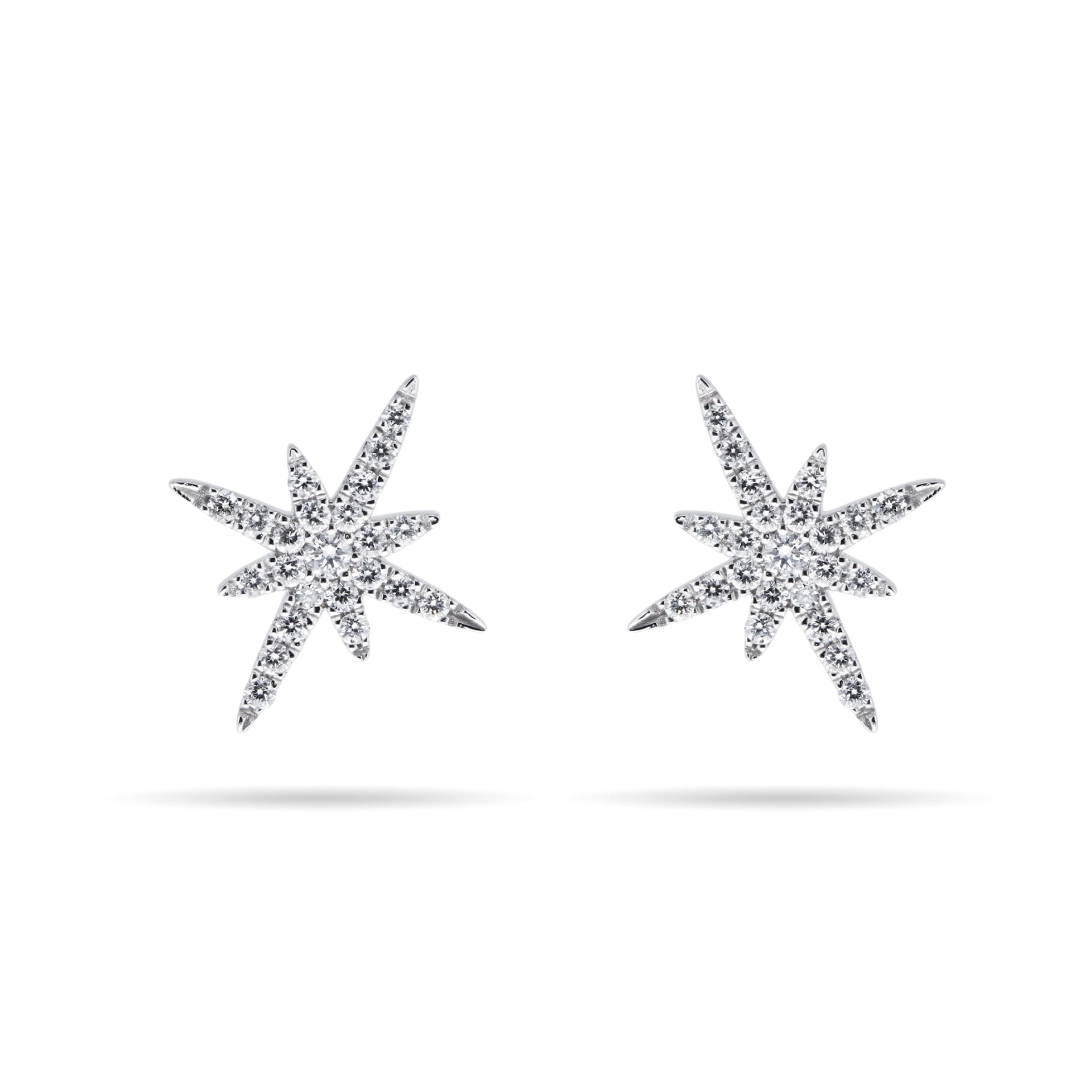 Mappin & Webb Fortune 18ct White Gold Star Stud Earrings