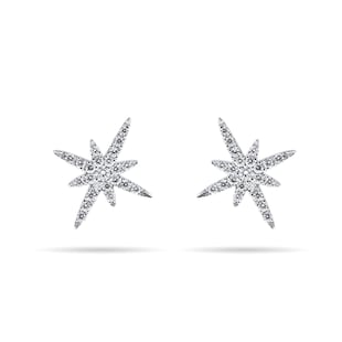 Mappin & Webb Fortune 18ct White Gold Star Stud Earrings