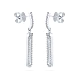 Mappin & Webb Empress 18ct White Gold 0.45cttw Diamond Set Long Drop Earrings